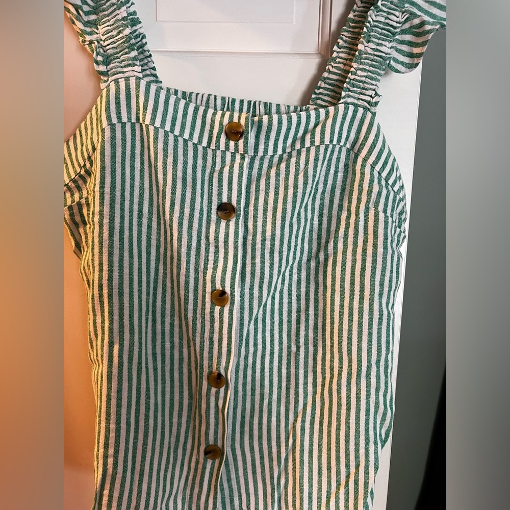Jcrew linen striped tank  size medium
